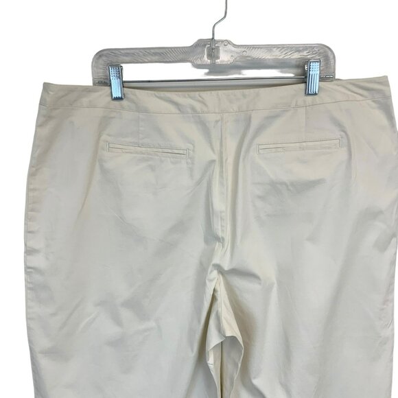 NWT J Jill Stretch Pants In Stone Size 20 Neutral Khaki Tan Minimalist Academia - Picture 5 of 11